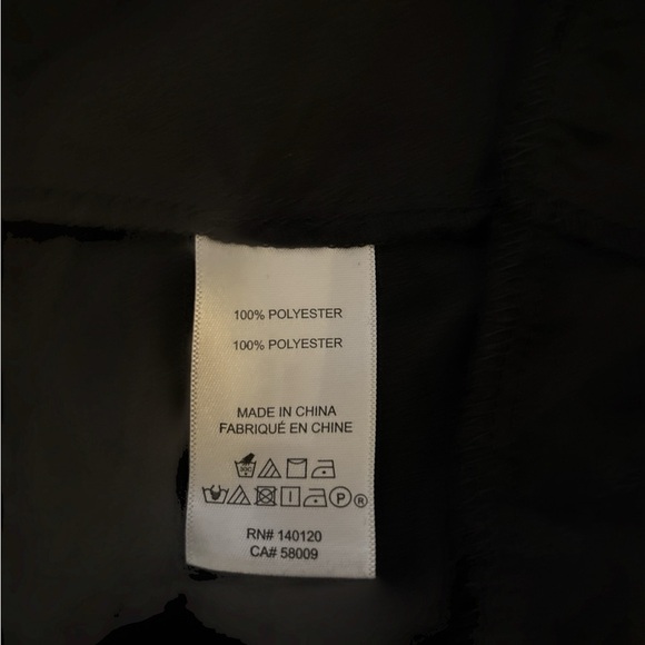 MAETTE top, black, size medium, 5" fringe trim along hem, scoop neckline - Picture 6 of 7